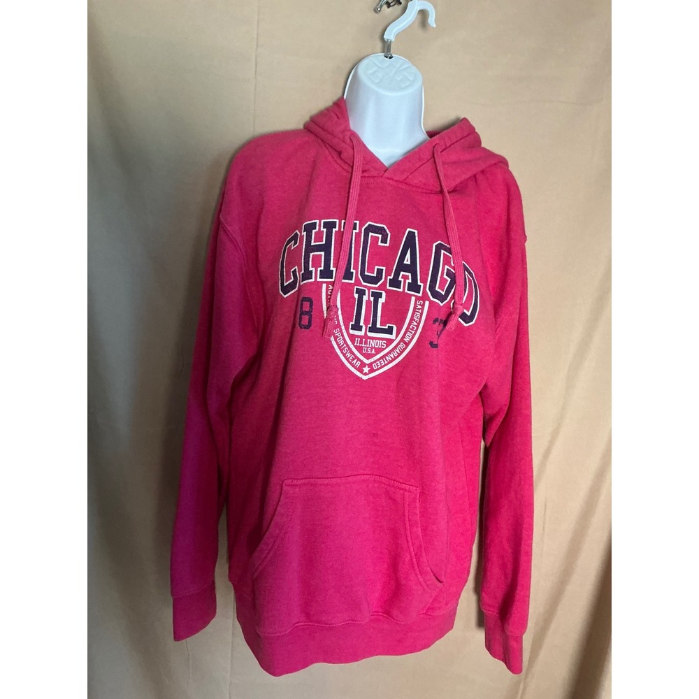 Point Sportswear Chicago IL Hoodie Unisex Large Pink Good Graphic Pullover